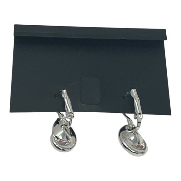 INC Pink Crystal Drop Earrings Silver Tone Leverback | New With Tags - Picture 3 of 3